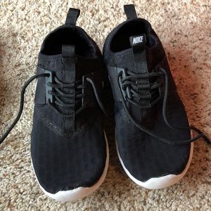 Black and white nike sneakers